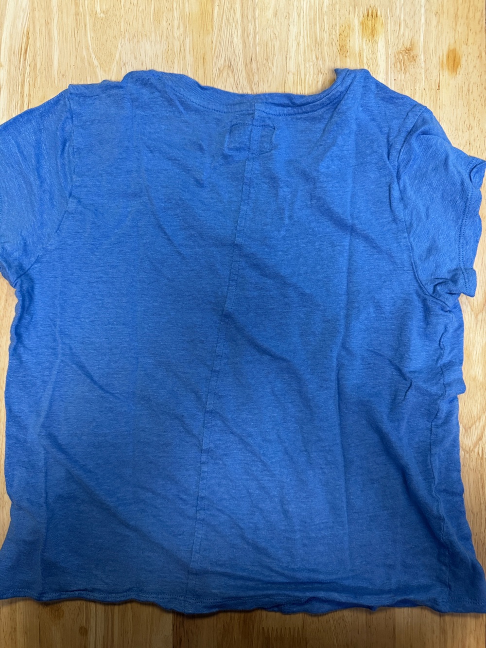 Sigrid Olsen 100% Linen Blue V-Neck Short Sleeve Top Women’s Large